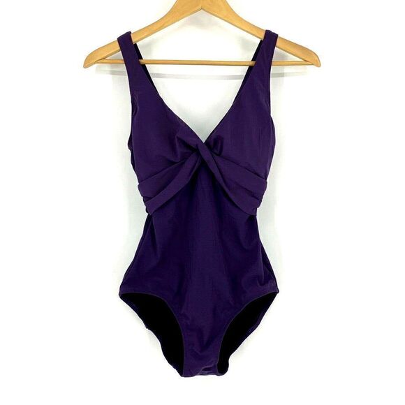 Lands End Swimsuit V-neck Tie Waist Belt - Picture 1 of 7